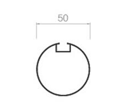 Groove round pipe ceiling 50